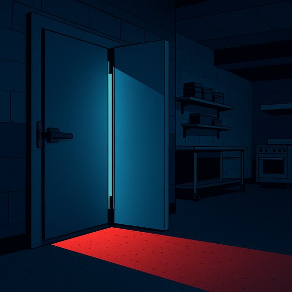 Kenneka Jenkins case illustrated as a symbolic 2D hotel freezer scene