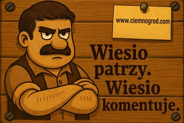 Wiesio patrzy. Wiesio komentuje – ilustracja Ciemnogrodu